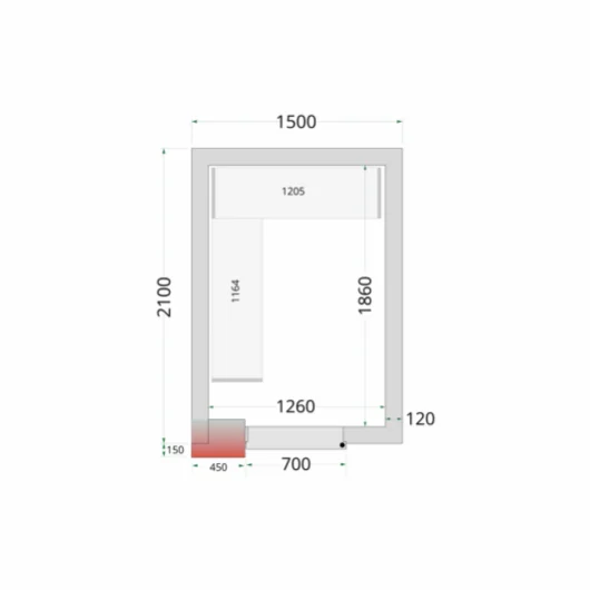 mrazící místnost TEFCOLD CR 150x210x220 (+sleva při koupi na IČO)
