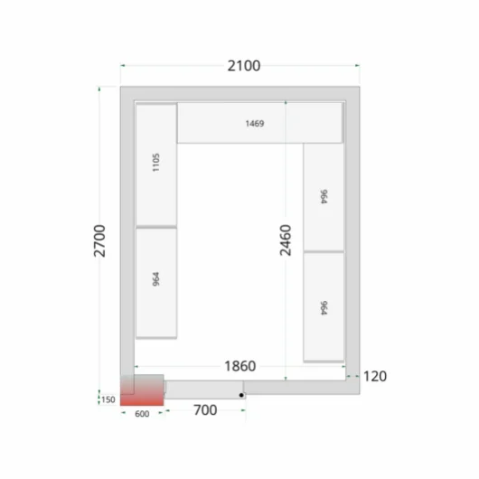mrazící místnost Tefcold CR 210x270x220 (+sleva při koupi na IČO)