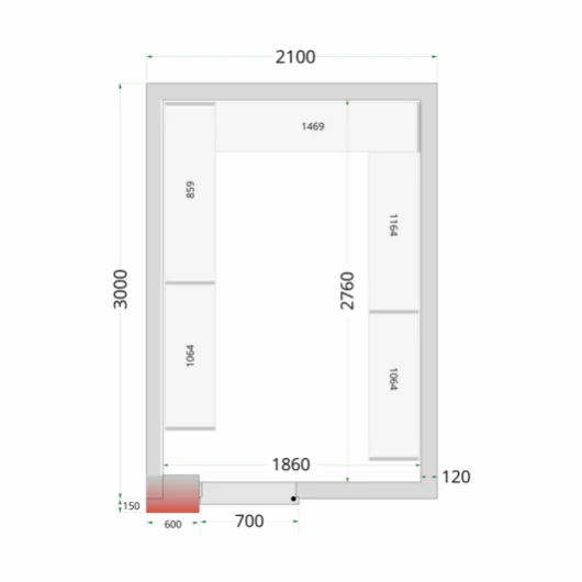 mrazící místnost Tefcold CR 210x300x220 (+sleva při koupi na IČO)