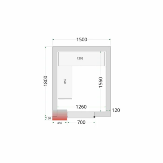 mrazící místnost TEFCOLD CR 150x180x220 (+sleva při koupi na IČO)