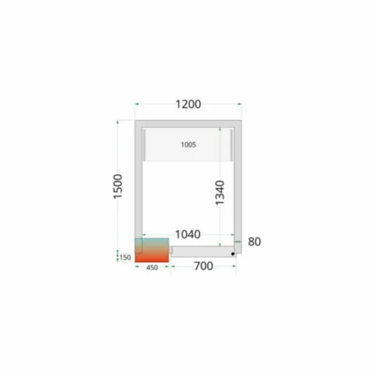 Chladící místnost, chlaďák TEFCOLD CR 120x150x220 (+sleva při koupi na IČO)