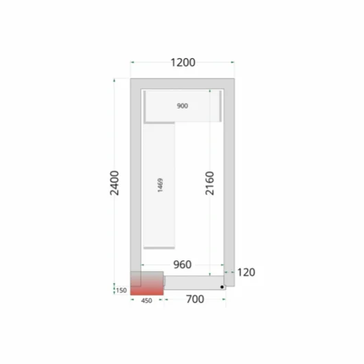 mrazící místnost Tefcold CR 120x240x220 (+sleva při koupi na IČO)
