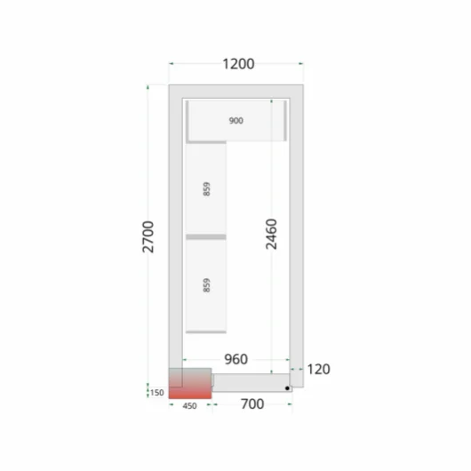 mrazící místnost Tefcold CR 120x270x220 (+sleva při koupi na IČO)