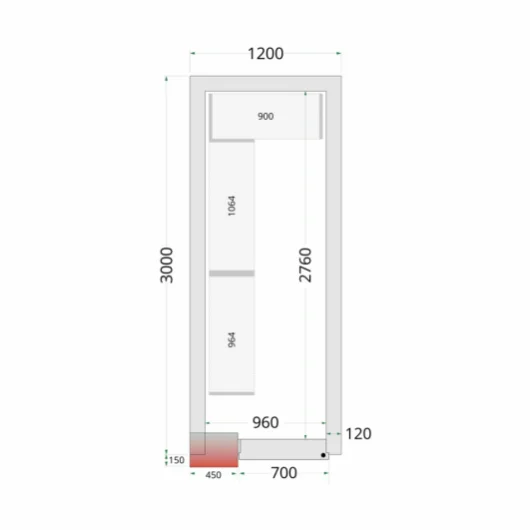 mrazící místnost Tefcold CR 120x300x220 (+sleva při koupi na IČO)