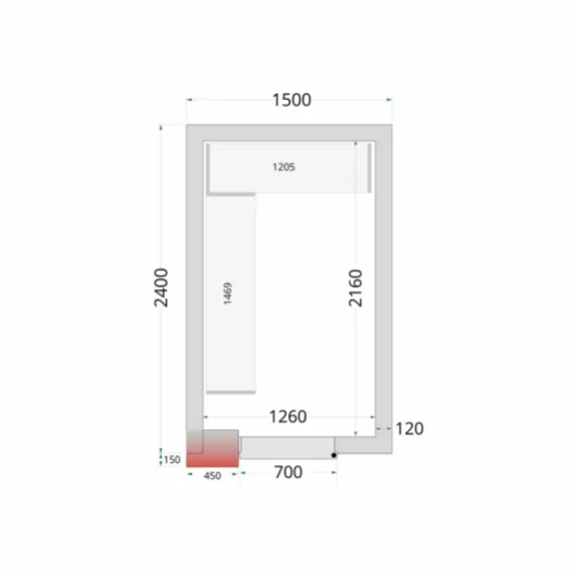 mrazící místnost Tefcold CR 150x240x220 (+sleva při koupi na IČO)