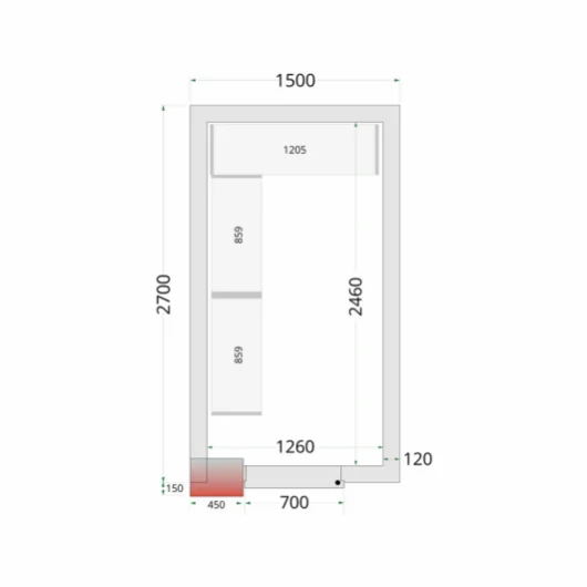 mrazící místnost Tefcold CR 150x270x220 (+sleva při koupi na IČO)