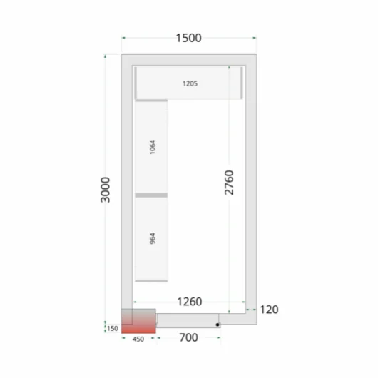 mrazící místnost Tefcold CR 150x300x220 mrazící místnost (+sleva při koupi na IČO)
