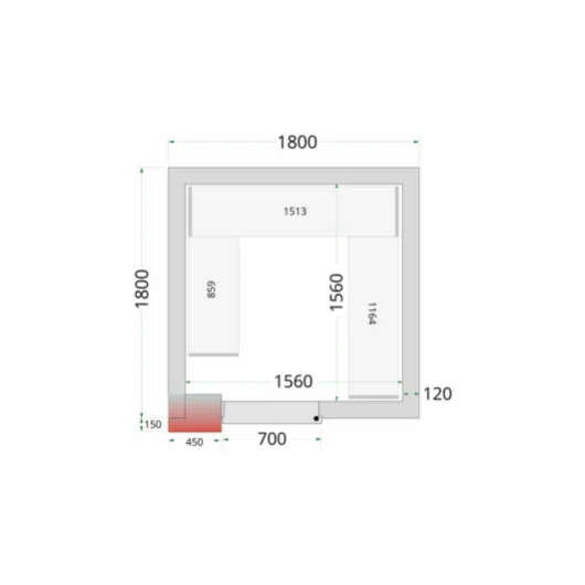 mrazící místnost Tefcold CR 180x180x220 (+sleva při koupi na IČO)
