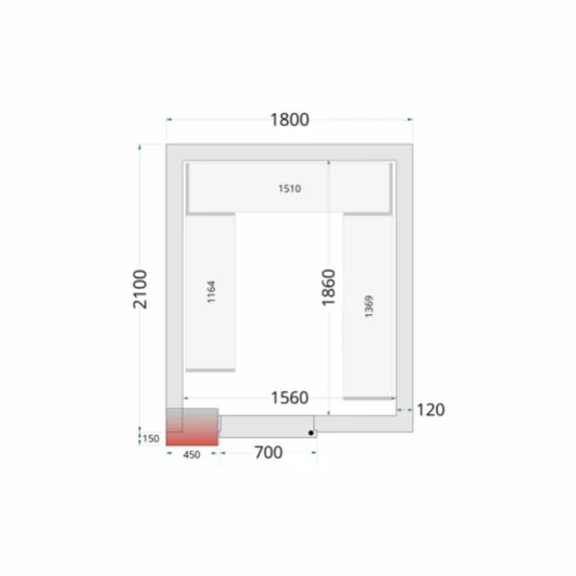 mrazící místnost Tefcold CR 180x210x220 (+sleva při koupi na IČO)
