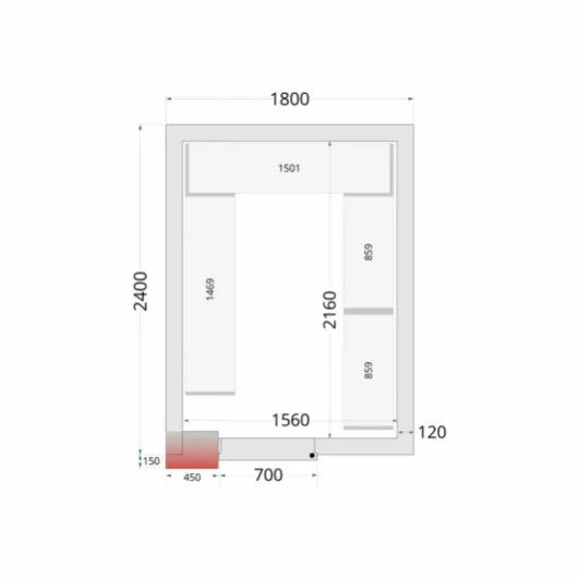 mrazící místnost Tefcold CR 180x240x220 (+sleva při koupi na IČO)