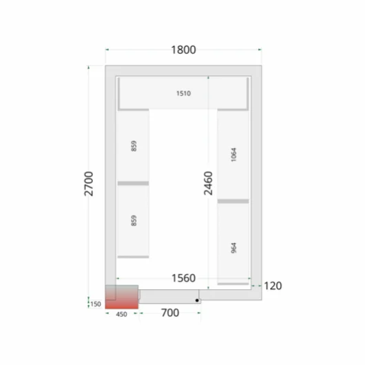 mrazící místnost Tefcold CR 180x270x220 (+sleva při koupi na IČO)
