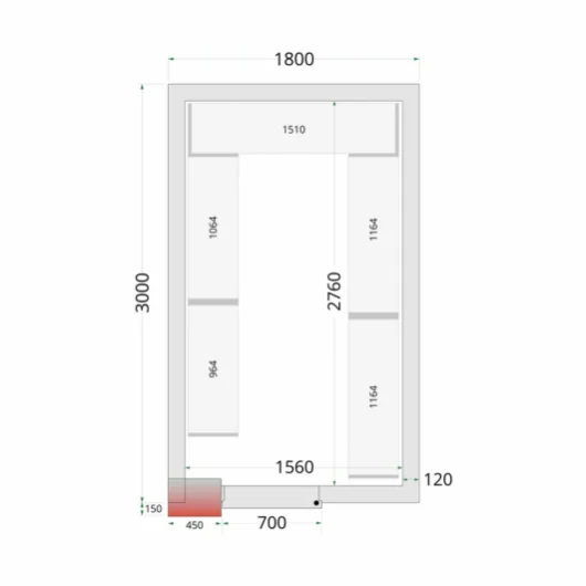 mrazící místnost Tefcold CR 180x300x220 (+sleva při koupi na IČO)
