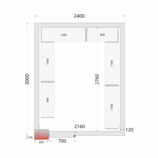 mrazící místnost Tefcold CR 240x300x220 (+sleva při koupi na IČO)